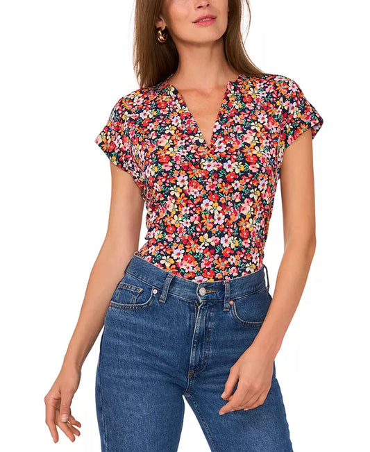 Floral-Print Top