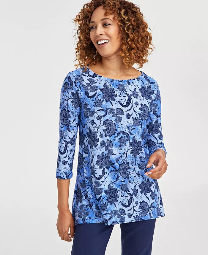 Women'S Printed Jacquard Swing Top