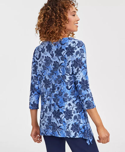 Women'S Printed Jacquard Swing Top