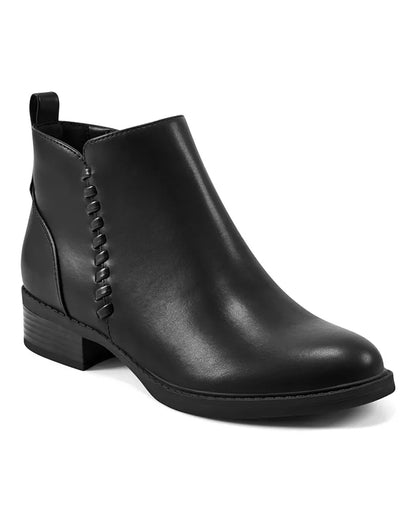  Lorand Almond Toe Block Heel Casual Booties