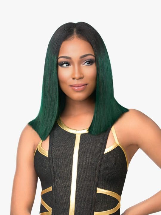 Empire Yaki Human Hair - Tangle Free Weaving for Quick Weave and Sew in Styles for Faux Highlights - 1 Pack (10 Inch, 1B OFFBLACK)
