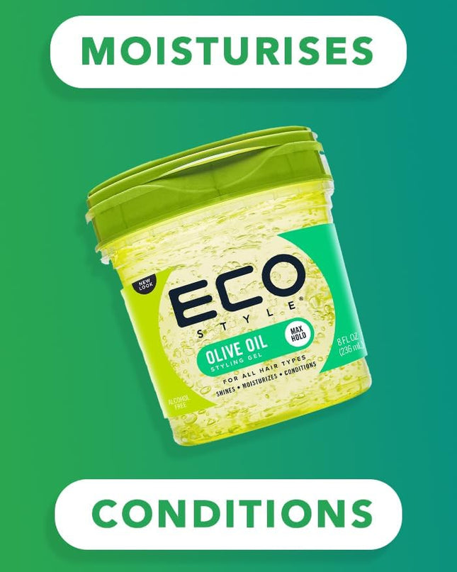 Gel Olive Oil Styling - Adds Shine and Tames Split Ends - Delivers Moisture to Scalp - Nourishes and Repairs - Provides Weightless and Superior Hold - Ideal for All Hair - 8 Oz