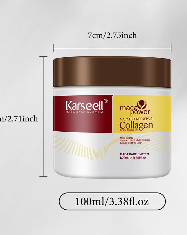 3.38Floz 100Ml Collagen Hair Treatment Deep Repair Conditioning Argan Oil Collagen Hair Mask Essence for Dry Damaged Hair All Hair Types