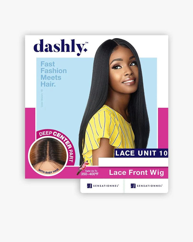 Dashly Lace Front Wig - Unit 10 Hand Tied Laceparting Ear to Ear Synthetic (1B OFFBLACK)