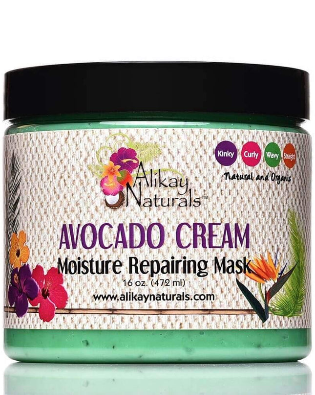 Avocado Moisture Cream Hair Mask Hair Cream with Beta-Carotene Vitamins B, C, E & Healthy Fats| 8 Oz