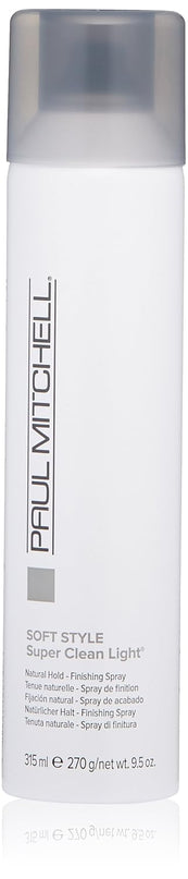 Paul Mitchell Super Clean Light Finishing Hairspray, Natural Hold, Touchable Finish, for Fine Hair, 9.5 Oz.
