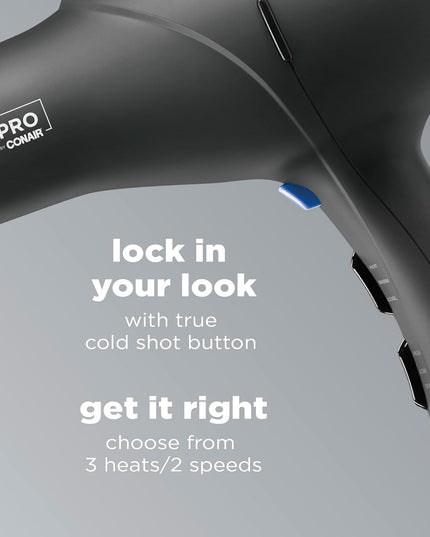 INFINITIPRO by  Hair Dryer with Diffuser | Salon Performance AC Motor Blow Dryer | Includes Diffuser, Concentrator and Bonus Blow-Out Brush | Grey - Amazon Exclusive | Packaging May Vary
