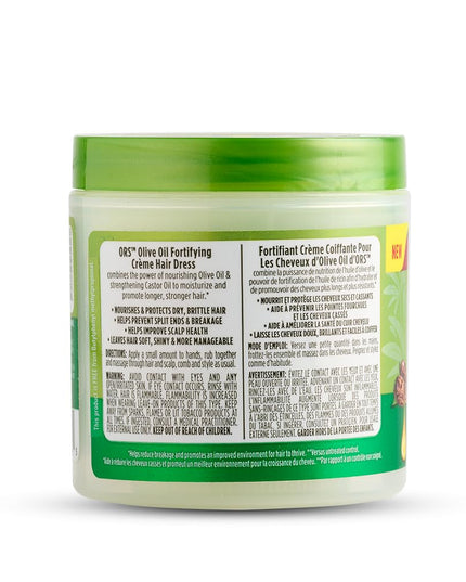 Olive Oil Fortifying Cream Hair Dress Infused with Castor Oil for Strengthening 6 Ounces