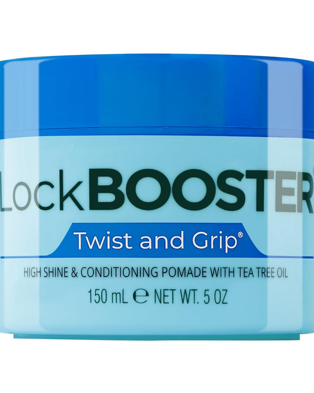 Lock BOOSTER Twist & Grip Braid Gel (5 Oz.) with Tea Tree Oil — Strong Hold, Flake-Free, Frizz-Free Hair Braiding Gel for Defined & Long-Lasting Twists, Locs & Braids