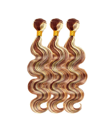 Blonde Bundles Human Hair #30 Body Wave Human Hair Bundles 26 26 26 Inch 3 Bundles Light Brown Body Wave Bundles 613 Human Hair Bundles Color #30 Bundles Hair Weave