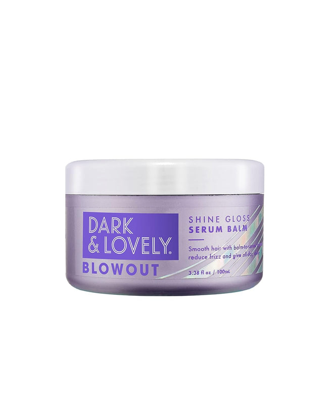 Dark and Lovely Blowout anti Frizz Smoothing Shine Hair Serum with Castor Oil, for Curls and All Hair Types, 3.4 Fl Oz