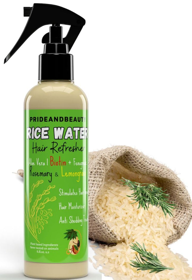 NEW Fermented Rice Water for Hair Growth - Infused with Rosemary, Biotin, Caffeine, Keratin Vegan Non-Greasy Spray Naturally Thicker, Longer, Softer Men & Women (4 OUNCES, Rosemary Lemongrass)