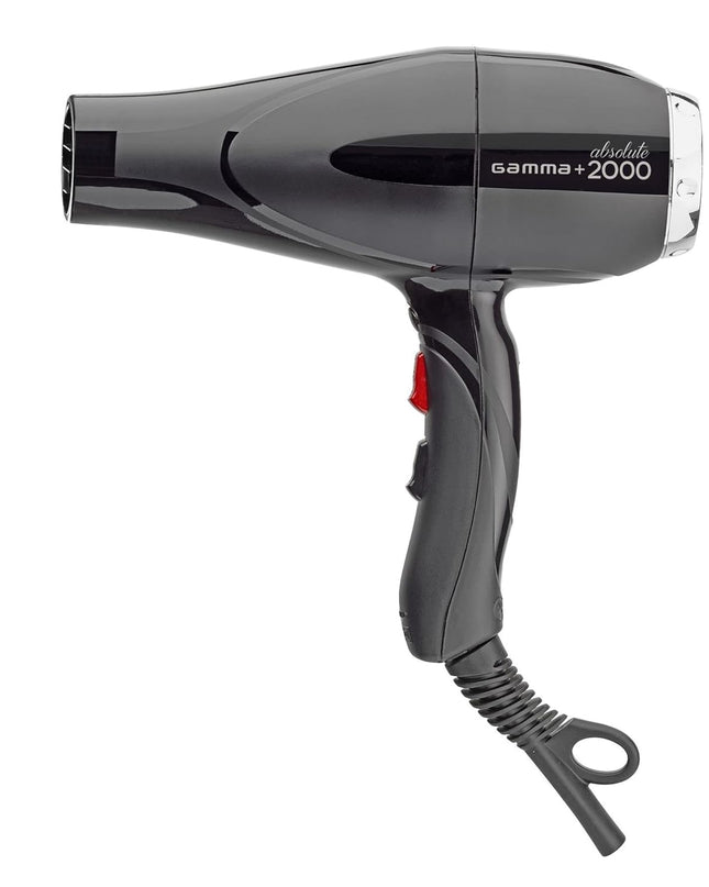 Gamma+ Absolute Power and Absolute 2000 Professional Tourmaline Ionic Unisex Hair Dryer with 2 Concentrator Nozzles
