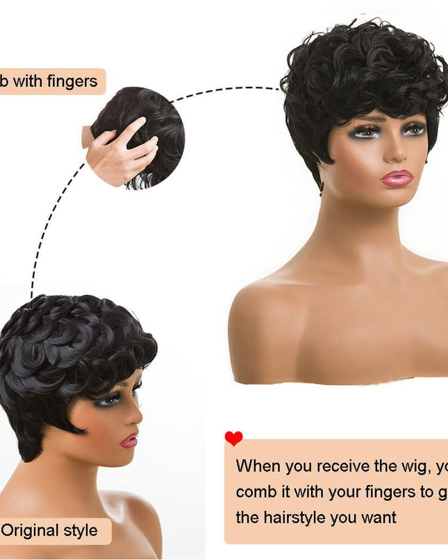 Short Pixie Wigs for Black 