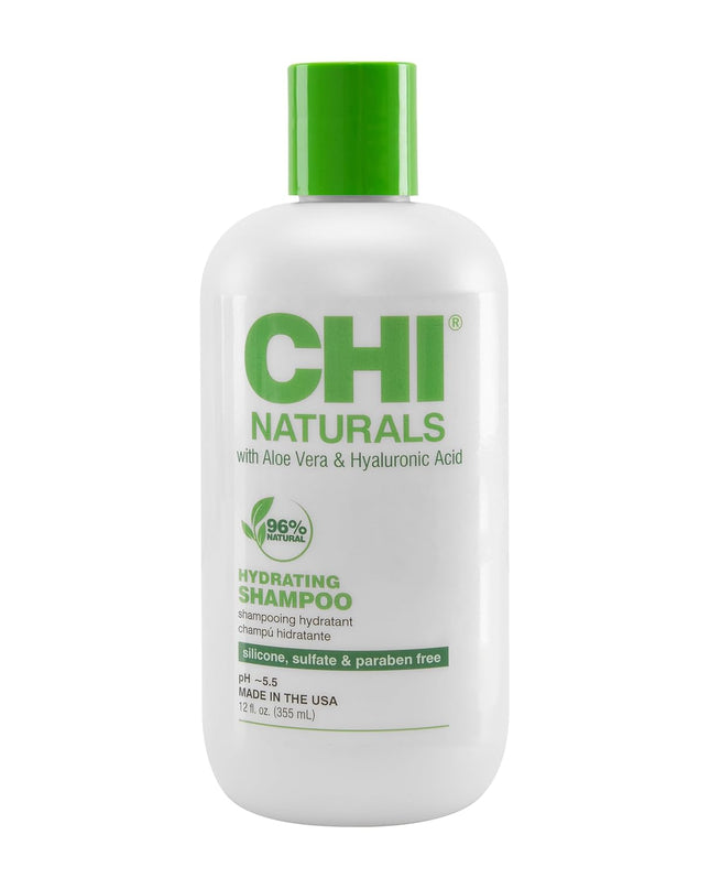 Naturals with Aloe Vera Hydrating Shampoo, Helps Reduces Dryness, Damage & Breakage & Increase Shine, Sulfate, Paraben, & Cruelty-Free, 12 Oz