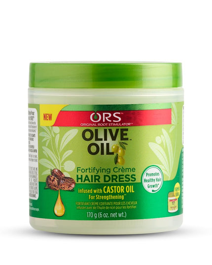 Olive Oil Fortifying Cream Hair Dress Infused with Castor Oil for Strengthening 6 Ounces