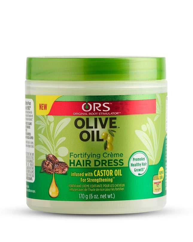 Olive Oil Fortifying Cream Hair Dress Infused with Castor Oil for Strengthening 6 Ounces