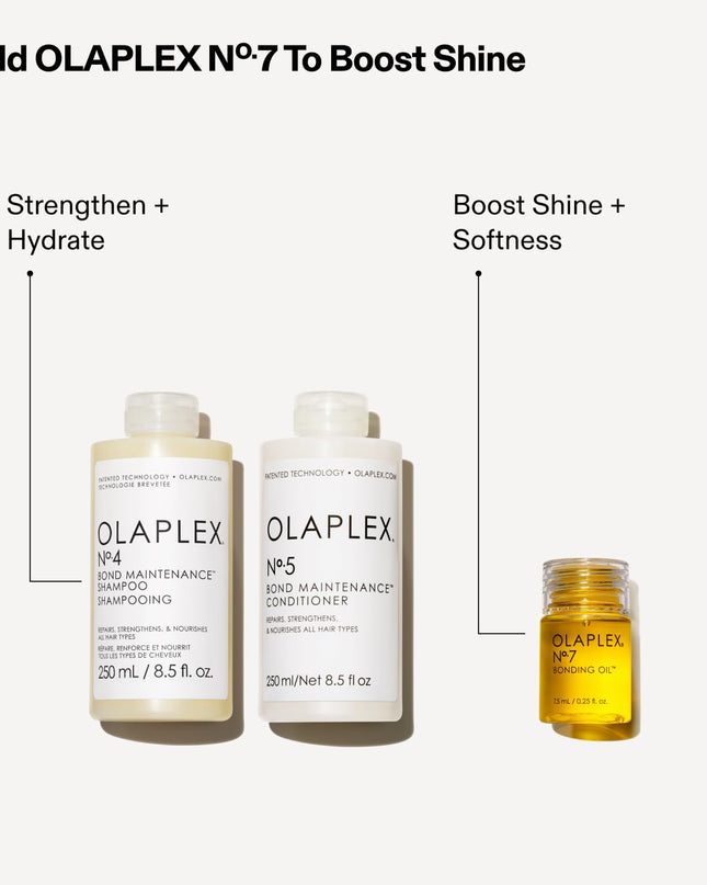 Wash and Shine Hair Kit: No. 4, 5, 7, Shampoo & Conditioner Set to Cleanse, Hydrate, & Control Frizz up to 72 Hours, Bonding Oil for Shine & Protect, for All Hair Types