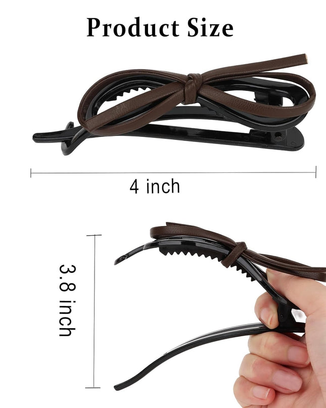 Bow Hair Clips for Women 6Pack Flat Hair Clips Non Slip Flat Barrettes for Thick Hair Fashion Bows Accessories for Women Girls