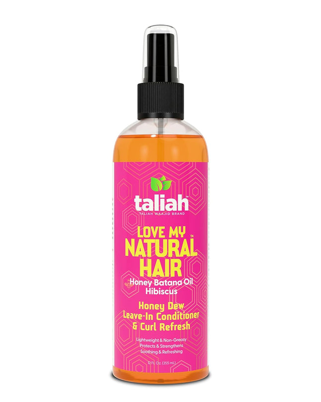 Love My Natural Hair Honey Dew Leave-In Conditioner & Curl Refresh 12Oz – Moisturizing Spray with Honey & Batana Oil – Hydrating Detangler & Curl Refresher for Natural, Curly, Coily Hair