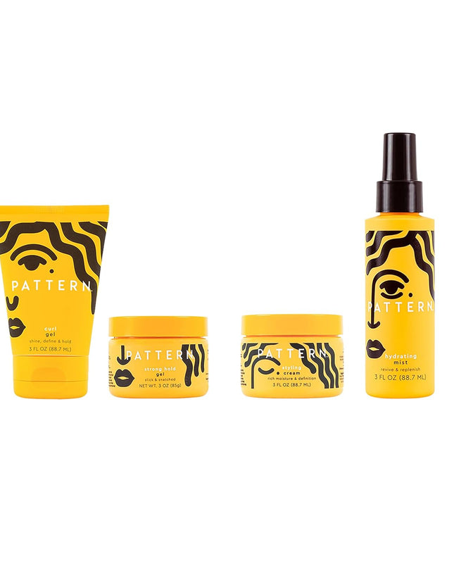 Beauty Mini Stylers Kit for Curly, Coily & Tight Textured Hair - Includes Hydrating Mist, Curl Gel, Styling Cream & Strong Hold Gel