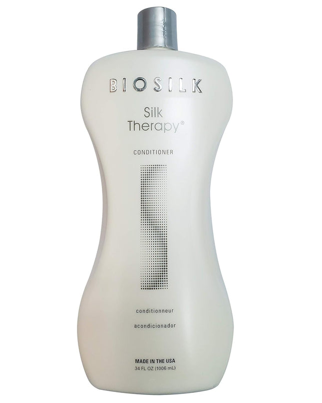 Silk Therapy Shampoo and Conditioner 34Oz with Two Pumps Bundle