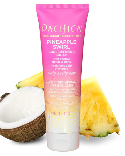 Beauty Pineapple Curls 3-Step Hair Care Kit: Curl Defining Shampoo + Conditioner + Pineapple Swirl Curl Cream – Enhances Curls, Reduces Frizz, Vegan & Silicone-Free