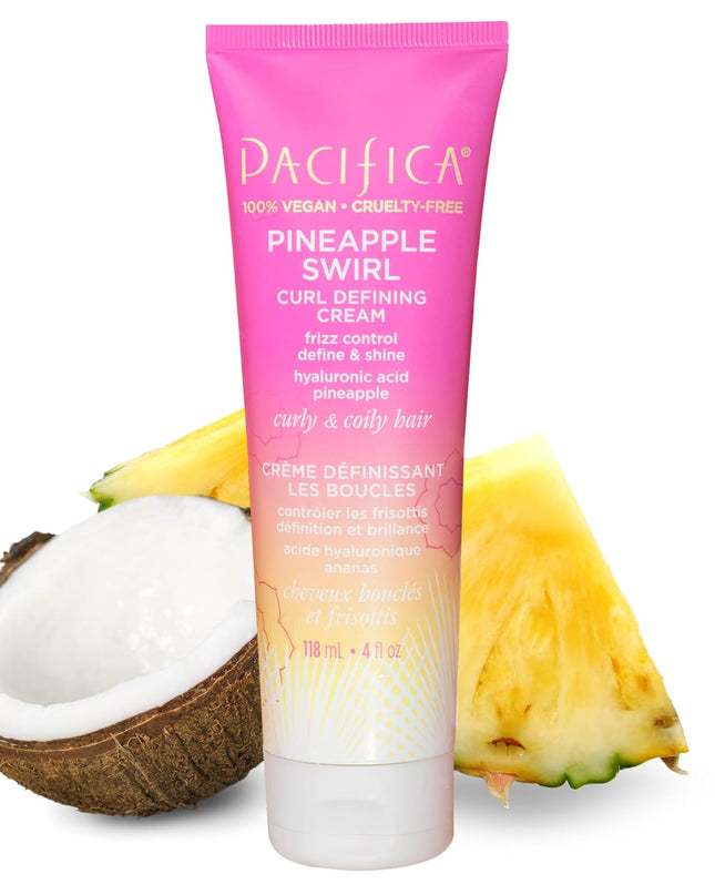 Beauty Pineapple Curls 3-Step Hair Care Kit: Curl Defining Shampoo + Conditioner + Pineapple Swirl Curl Cream – Enhances Curls, Reduces Frizz, Vegan & Silicone-Free
