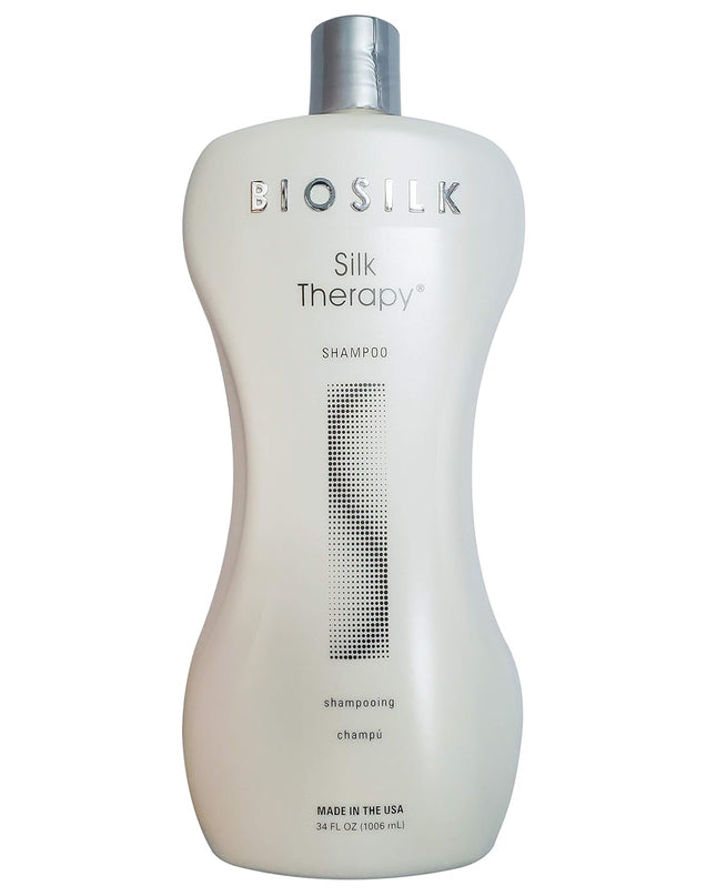 Silk Therapy Shampoo and Conditioner 34Oz with Two Pumps Bundle