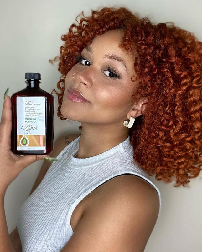 Argan Oil Hair Treatment, Helps Smooth and Strengthen Damaged Hair, Eliminates Frizz, Creates Brilliant Shines, Non-Greasy Formula, 8 Fl. Oz