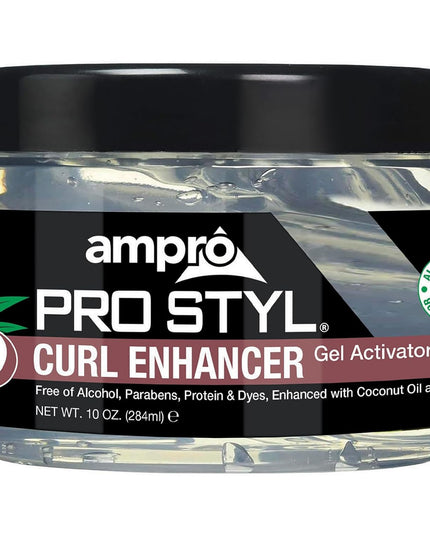 Pro Styl Curl Enhancer - Gel Activator with Coconut Oil to Moisturize and Define Coils and Waves - Helps Protect and Hydrate Hair Shaft - Tames and Adds Shine to Tresses - Regular - 10 Oz