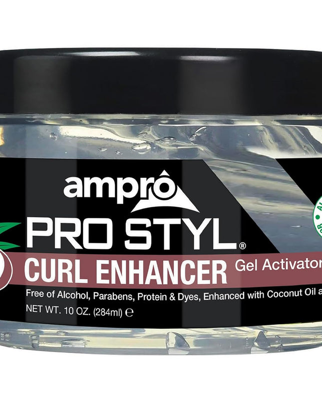 Pro Styl Curl Enhancer - Gel Activator with Coconut Oil to Moisturize and Define Coils and Waves - Helps Protect and Hydrate Hair Shaft - Tames and Adds Shine to Tresses - Regular - 10 Oz