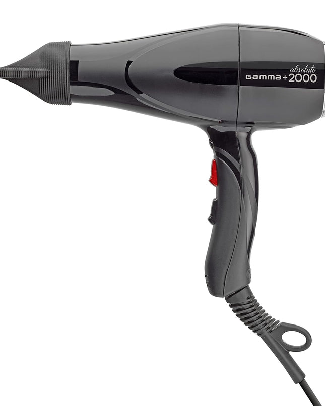 Gamma+ Absolute Power and Absolute 2000 Professional Tourmaline Ionic Unisex Hair Dryer with 2 Concentrator Nozzles