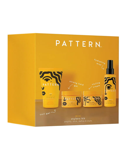 Beauty Mini Stylers Kit for Curly, Coily & Tight Textured Hair - Includes Hydrating Mist, Curl Gel, Styling Cream & Strong Hold Gel