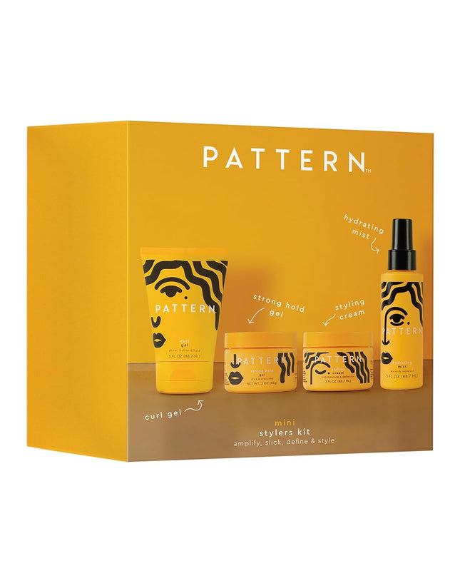Beauty Mini Stylers Kit for Curly, Coily & Tight Textured Hair - Includes Hydrating Mist, Curl Gel, Styling Cream & Strong Hold Gel