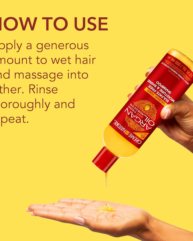 Argan Oil from Morocco Sulfate-Free Moisture & Shine Shampoo, Bonus Size 15.2Oz