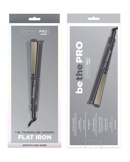 Tourmaline Ceramic Flat Iron, 1 Inch, Purple