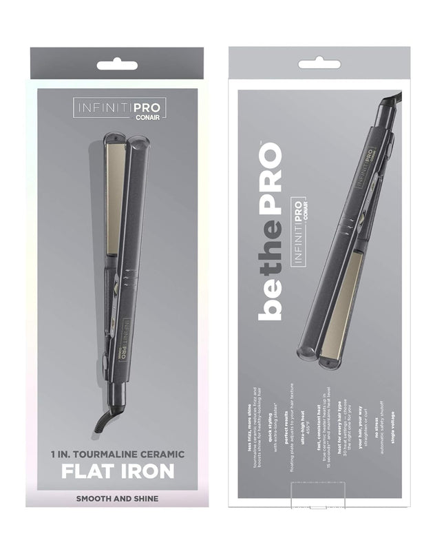 Tourmaline Ceramic Flat Iron, 1 Inch, Purple
