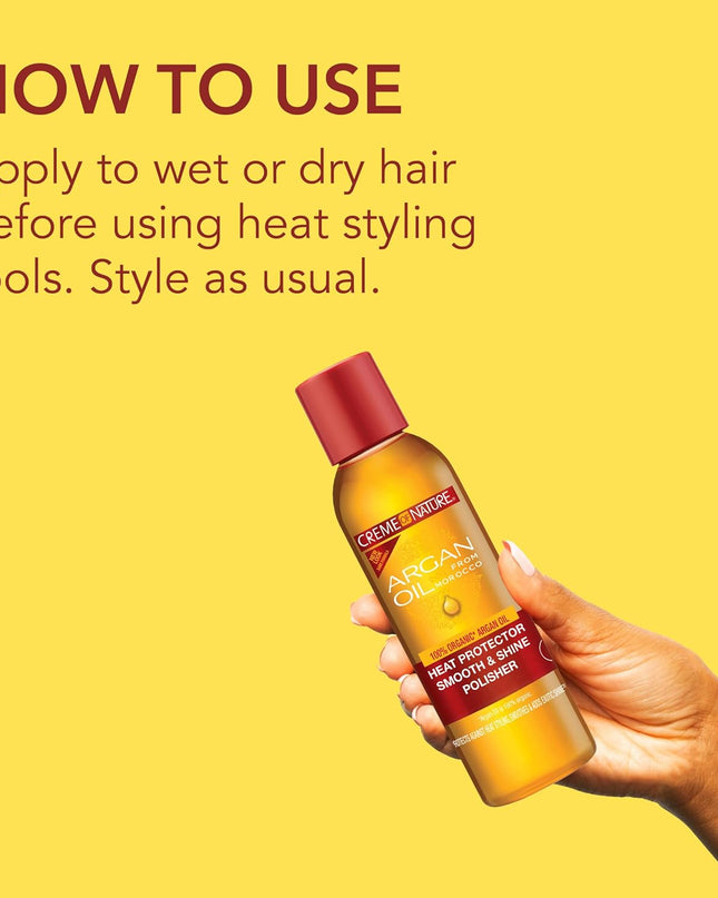 , Argan Oil for Hair, Smooth & Shine Hair Polisher, Argan Oil of Morocco for anti Frizz Control, 4 Fl Oz