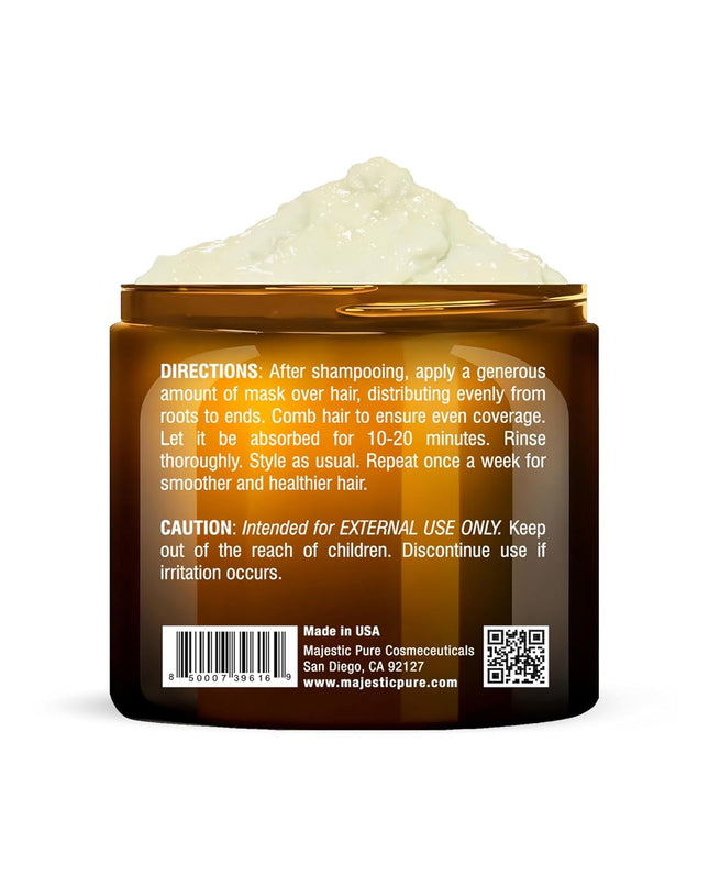 Avocado and Coconut Hair Mask for Dry Damaged Hair - Infused with Biotin - Deep Conditioning, Hair Thickening, for Healthy Hydrated Hair, Sulfate Free, 16 Fl Oz