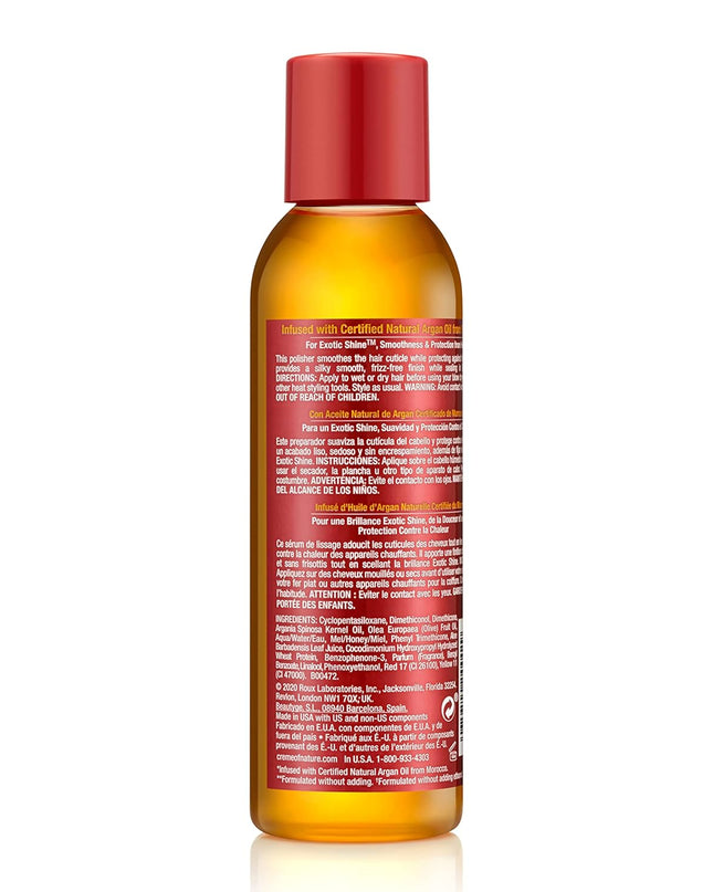 , Argan Oil for Hair, Smooth & Shine Hair Polisher, Argan Oil of Morocco for anti Frizz Control, 4 Fl Oz