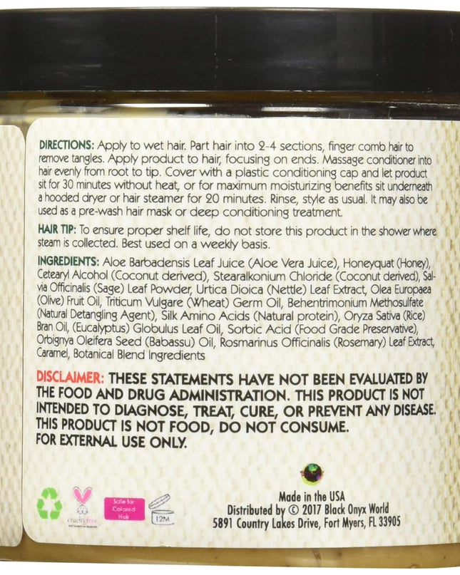 Honey and Sage Deep Conditioner Natural Honey, Babassu and Sage 8 Ounce