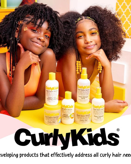 Super Detangle Spray Bundle with Hair Detangler Spray, Kids Shampoo, Conditioner, Gel & Creme for Curly, Frizzy, & Wavy Hair | Sulfate & Paraben-Free Formula to Detangle