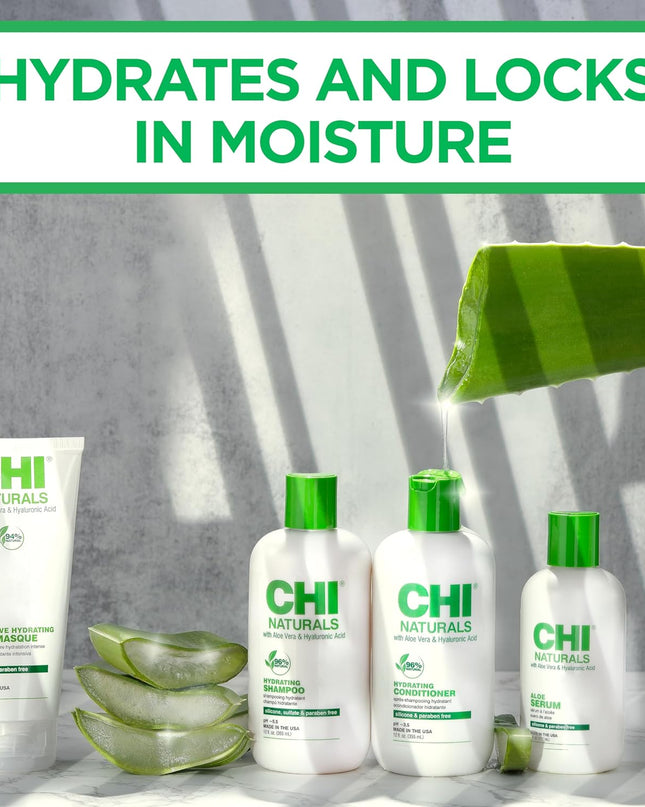 Naturals with Aloe Vera Hydrating Shampoo, Helps Reduces Dryness, Damage & Breakage & Increase Shine, Sulfate, Paraben, & Cruelty-Free, 12 Oz