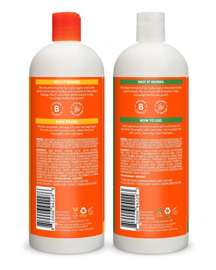 Shampoo & Conditioner with Shea Butter for Natural Hair, 1L (Pack of 2)