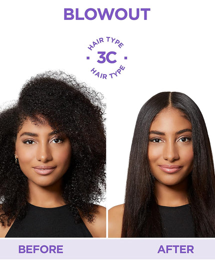 Dark and Lovely Blowout anti Frizz Smoothing Shine Hair Serum with Castor Oil, for Curls and All Hair Types, 3.4 Fl Oz