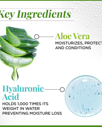 Naturals with Aloe Vera Hydrating Shampoo, Helps Reduces Dryness, Damage & Breakage & Increase Shine, Sulfate, Paraben, & Cruelty-Free, 12 Oz