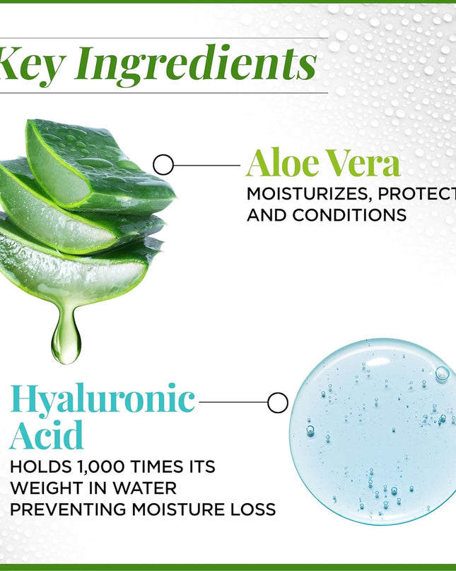 Naturals with Aloe Vera Hydrating Shampoo, Helps Reduces Dryness, Damage & Breakage & Increase Shine, Sulfate, Paraben, & Cruelty-Free, 12 Oz