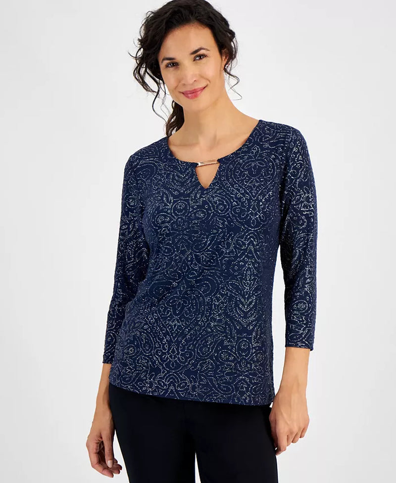 Women'S Textured Sequined Top