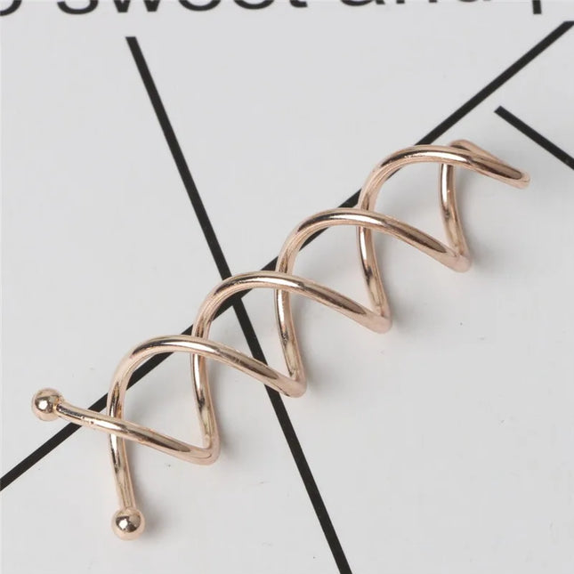 10Pcs Women Gold Silver Spiral Spin Screw Bobby Pins High-Polished Hair Barrettes to Make Hair Buns Bride Hair Clips